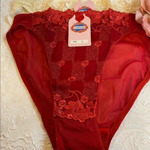 🌺Isabella Lace Floral Embroidery Design Panties L - Picture 6 of 10